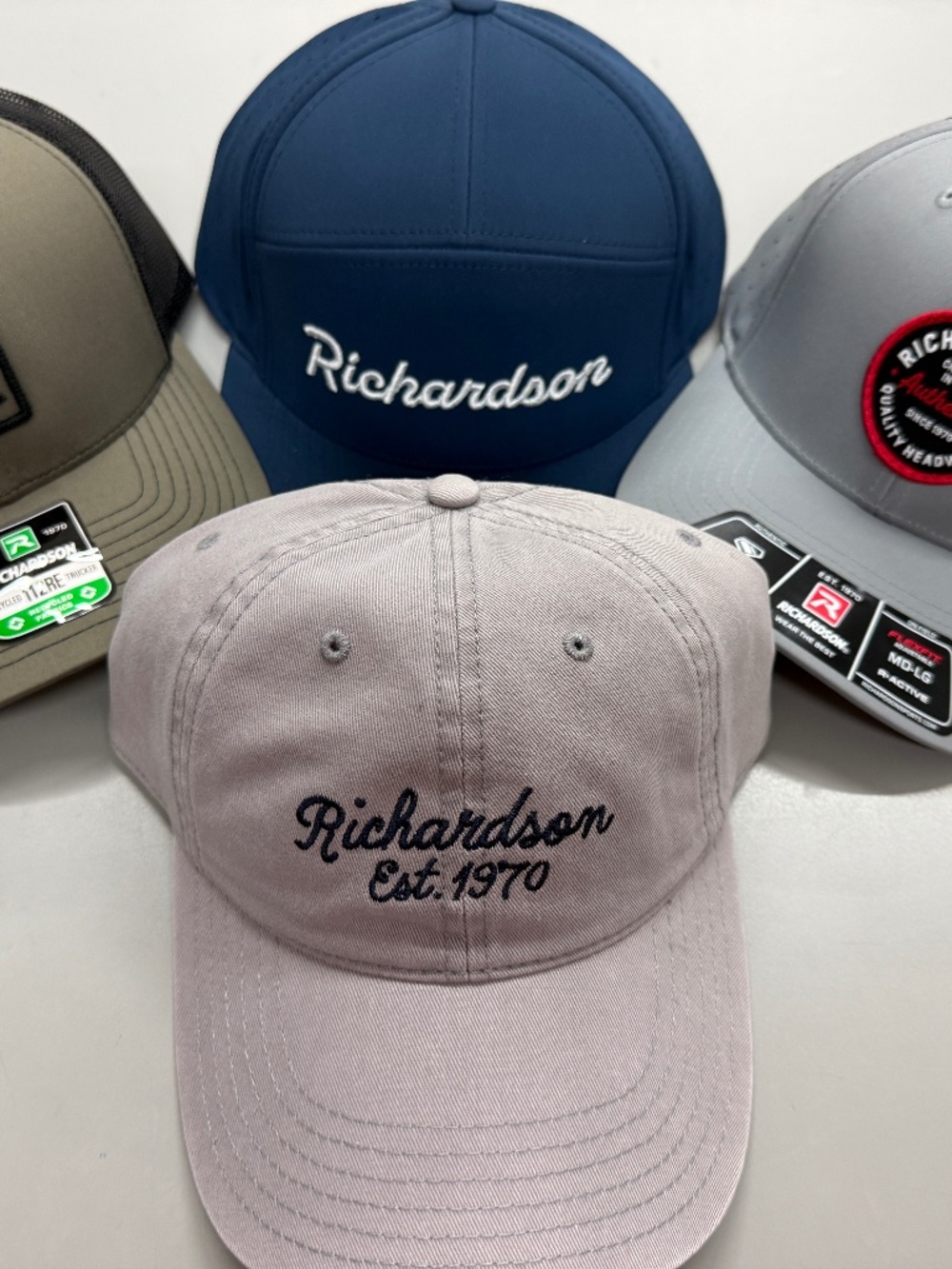 Richardson variety of 4 embroidered hats